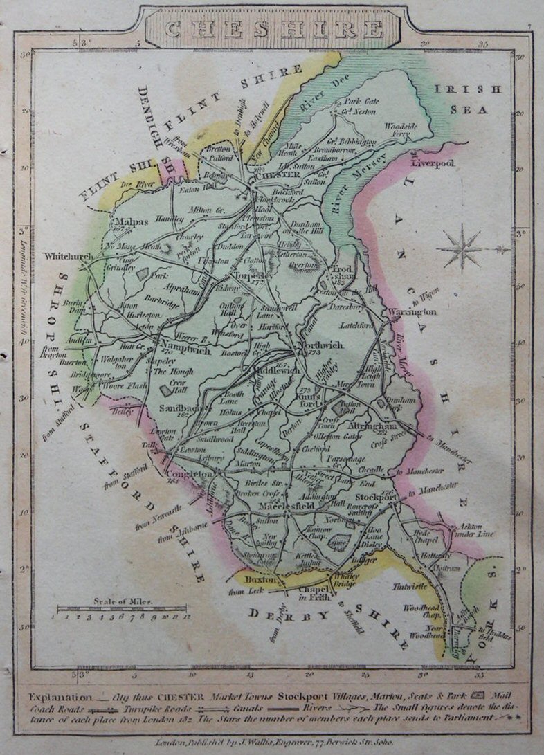 Map of Cheshire - Wallis